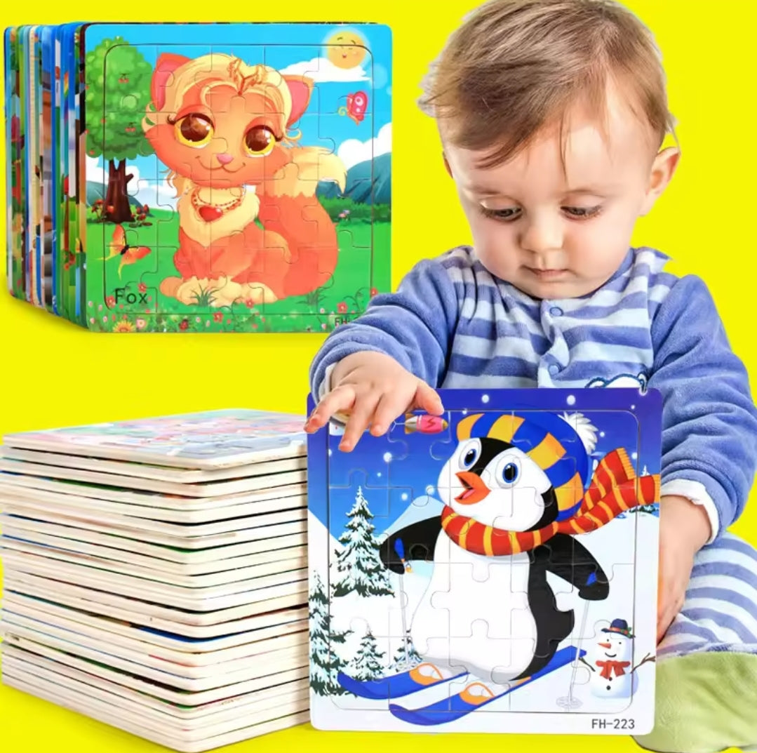 Wooden puzzle toy – colorful and educational brain teaser for kids’ cognitive development