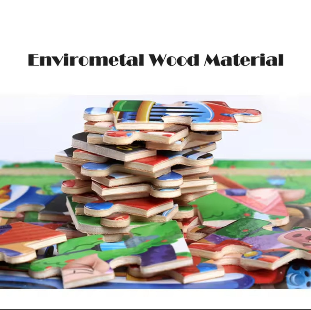 Wooden Puzzle for Kids – Educational & Fun Learning Toy ⭐️⭐️⭐️⭐️⭐️ sold 363 - Toys world