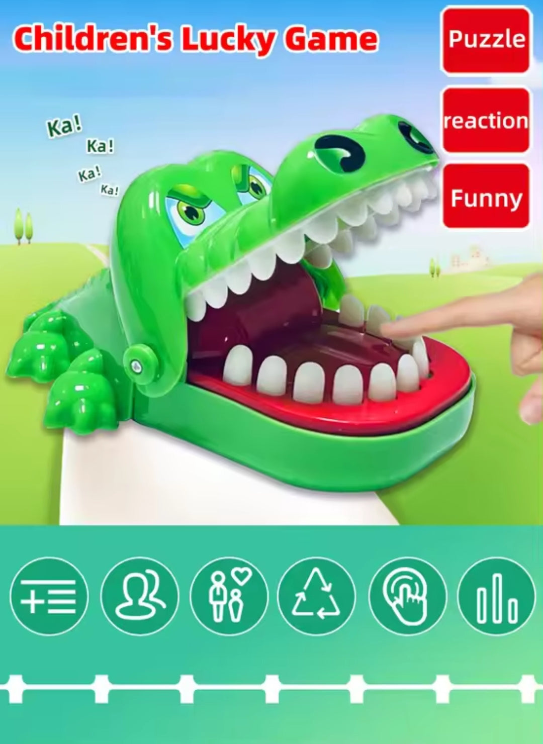 Crocodile Bite Game – Fun & Suspenseful Family Toy for Kids ⭐️⭐️⭐️⭐️⭐️ sold 5000+ - Toys world