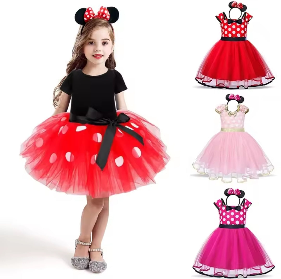 Minnie Mouse Costume – Classic Red Dot Dress with Ears & Bow for Kids ⭐️⭐️⭐️⭐️⭐️ sold 329