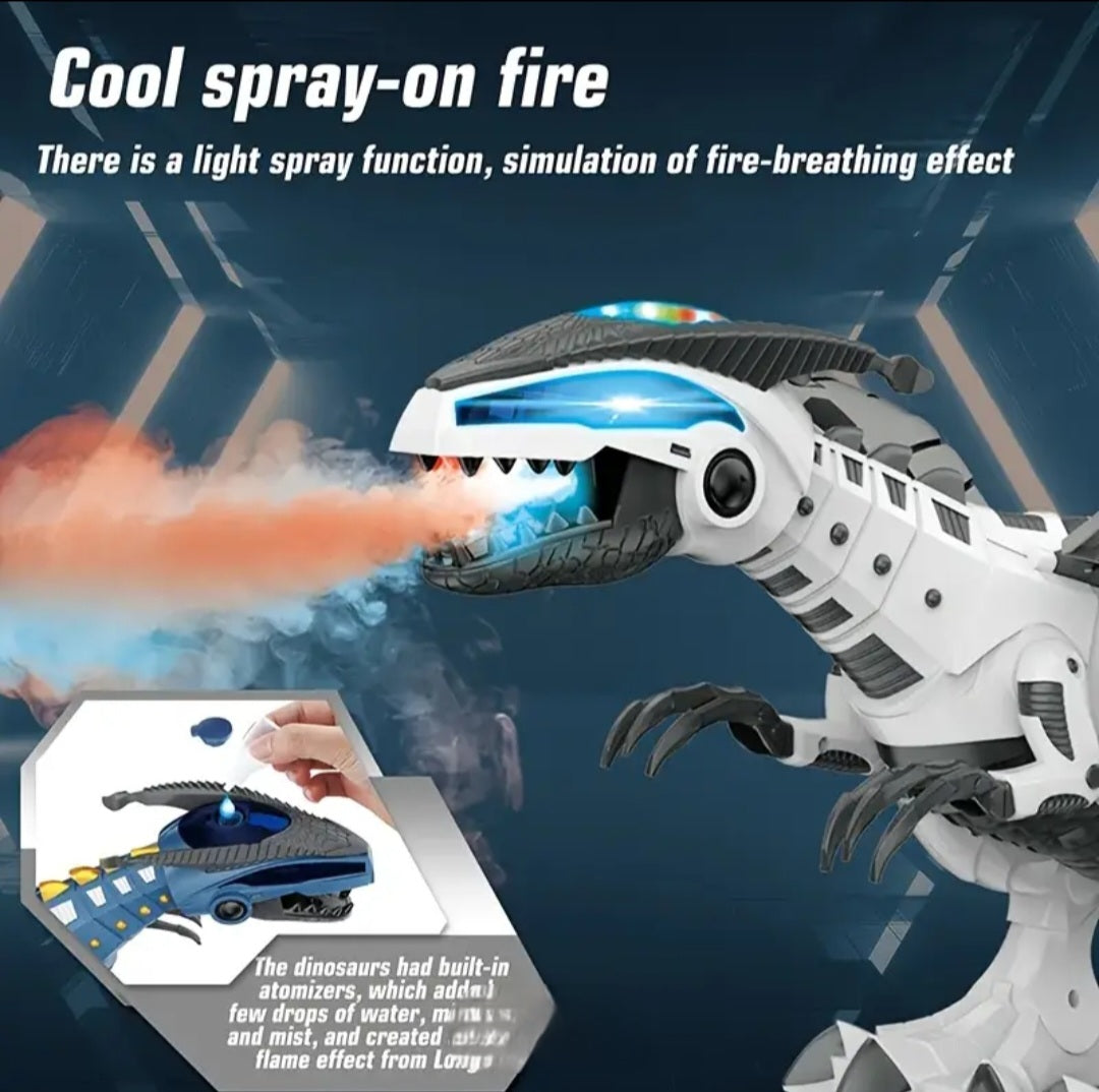 Flying dragon dinosaur toy walking and spray with lights and make sounds
