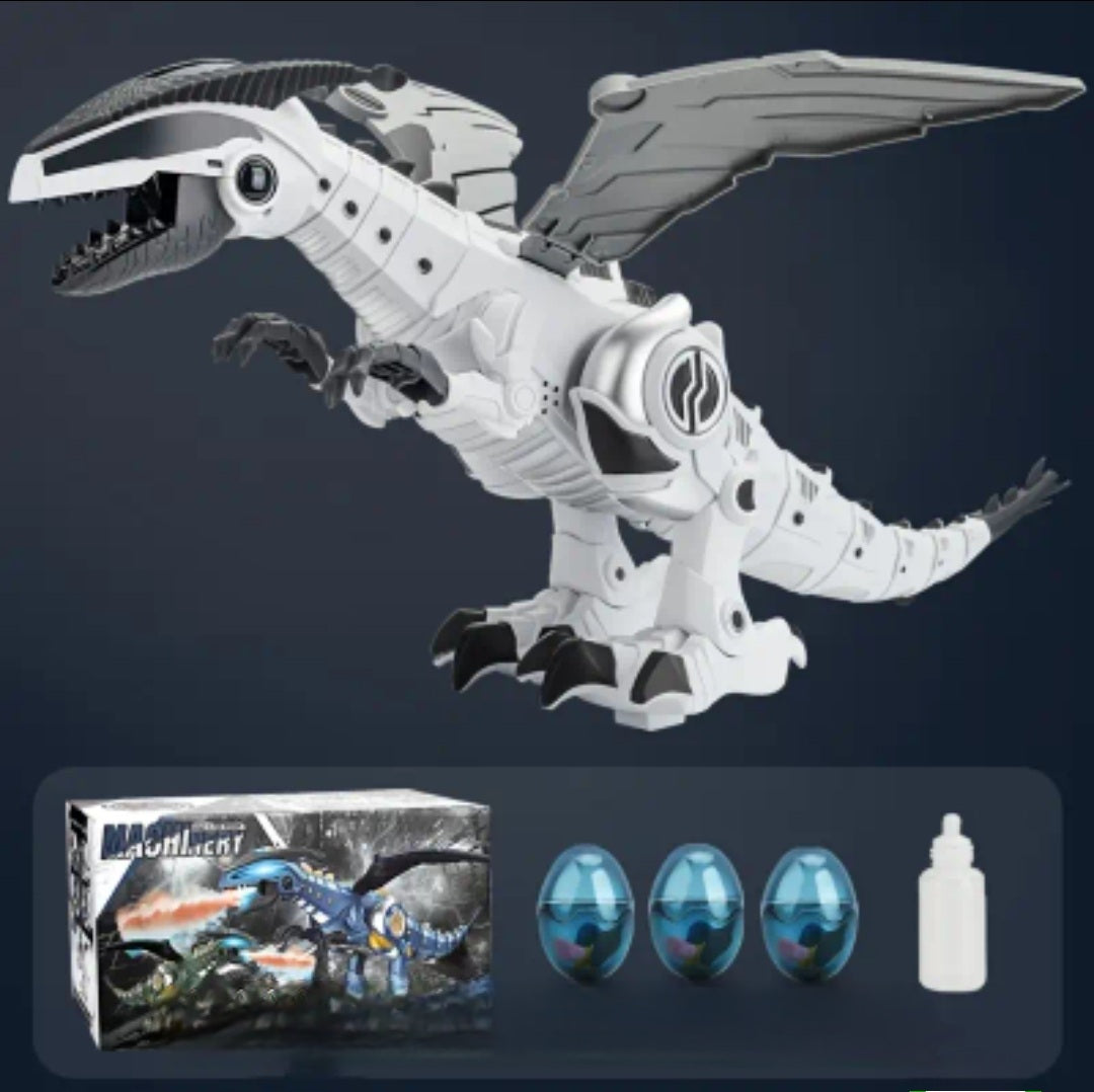Flying dragon dinosaur toy walking and spray with lights and make sounds