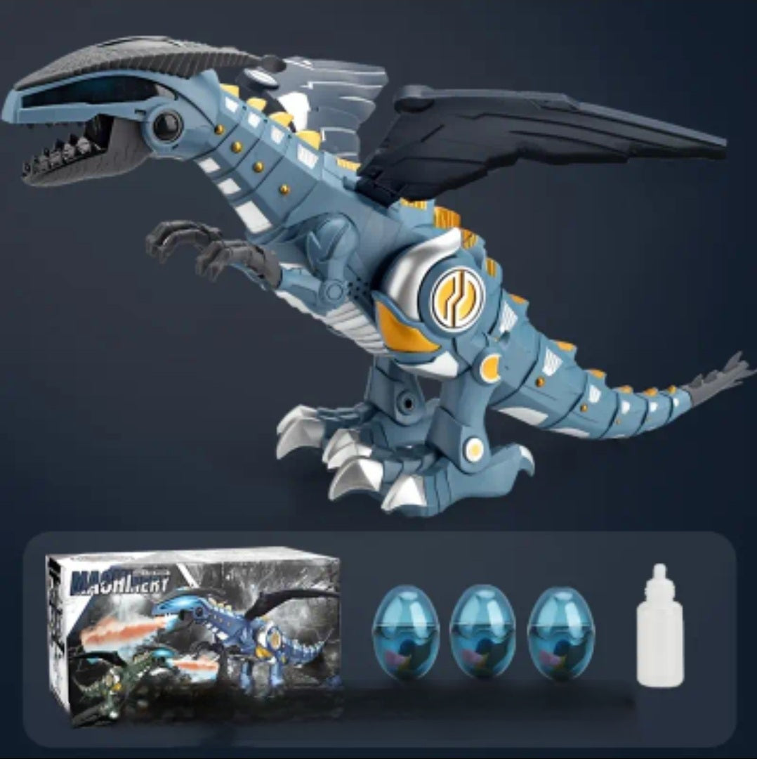 Flying dragon dinosaur toy walking and spray with lights and make sounds