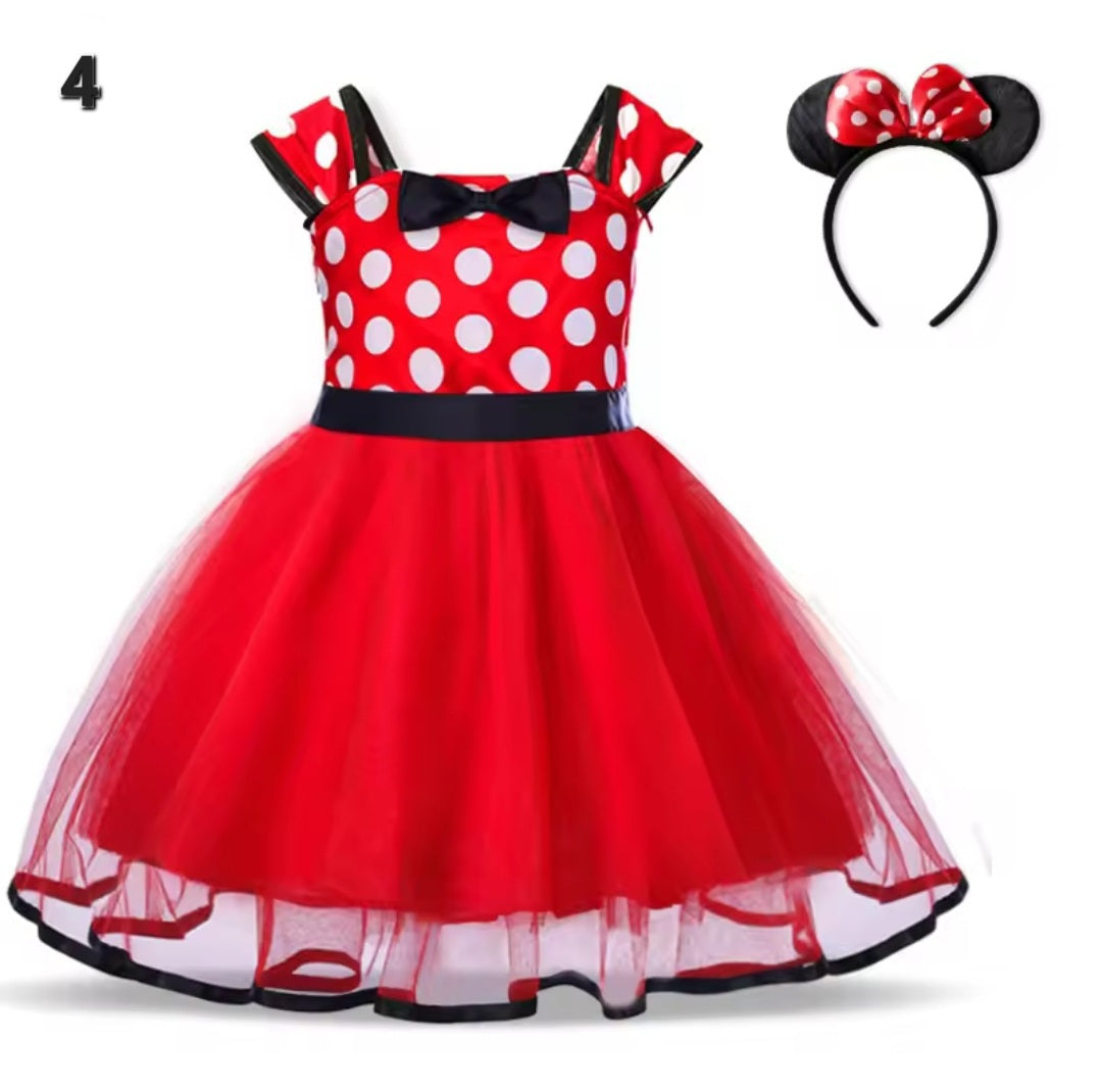 Minnie Mouse Costume – Classic Red Dot Dress with Ears & Bow for Kids ⭐️⭐️⭐️⭐️⭐️ sold 329