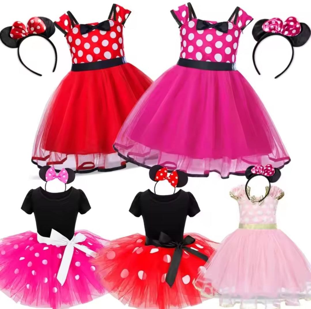 Minnie Mouse Costume – Classic Red Dot Dress with Ears & Bow for Kids ⭐️⭐️⭐️⭐️⭐️ sold 329