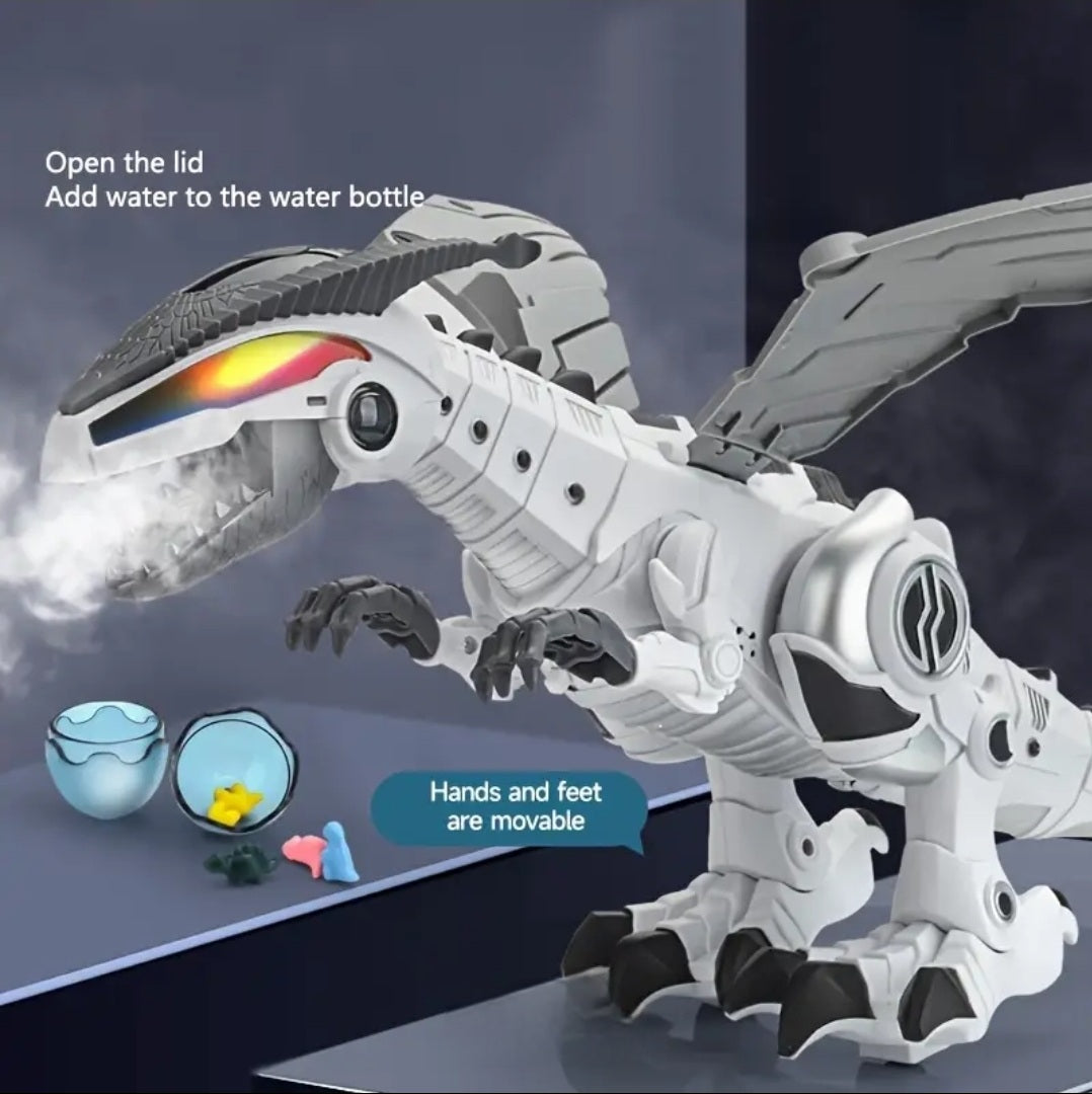 Flying dragon dinosaur toy walking and spray with lights and make sounds