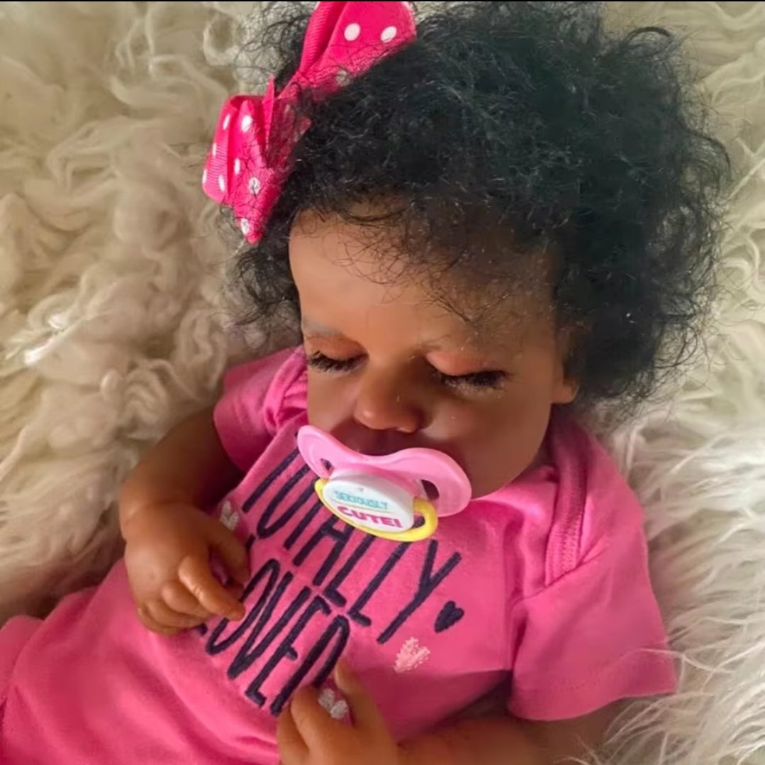 New Born Baby Doll Realistic – Soft & Lifelike Toy /Afro skin
