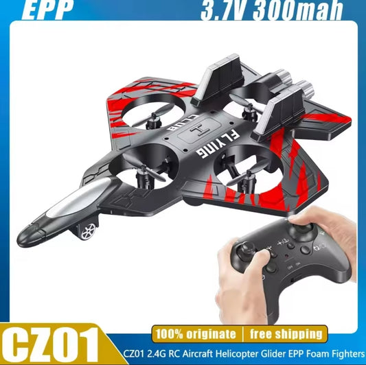 Foam fighter plane/drone 360° stunt tumbling,one key take off,led lights-best kids toy gift