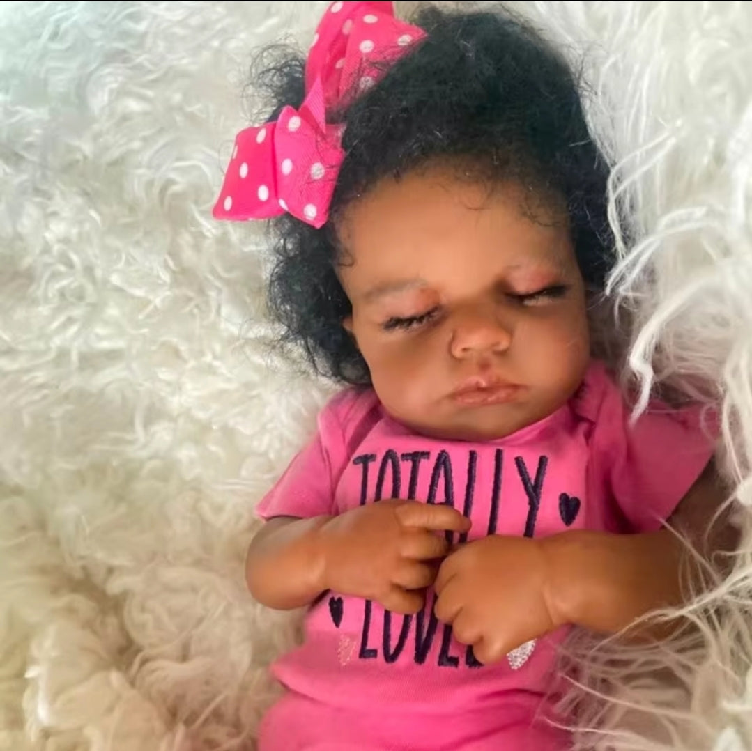 New Born Baby Doll Realistic – Soft & Lifelike Toy /Afro skin