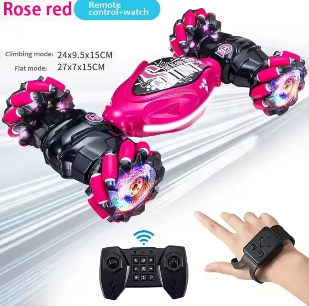 Drift car with music led 360° rotating spray climbing toy car